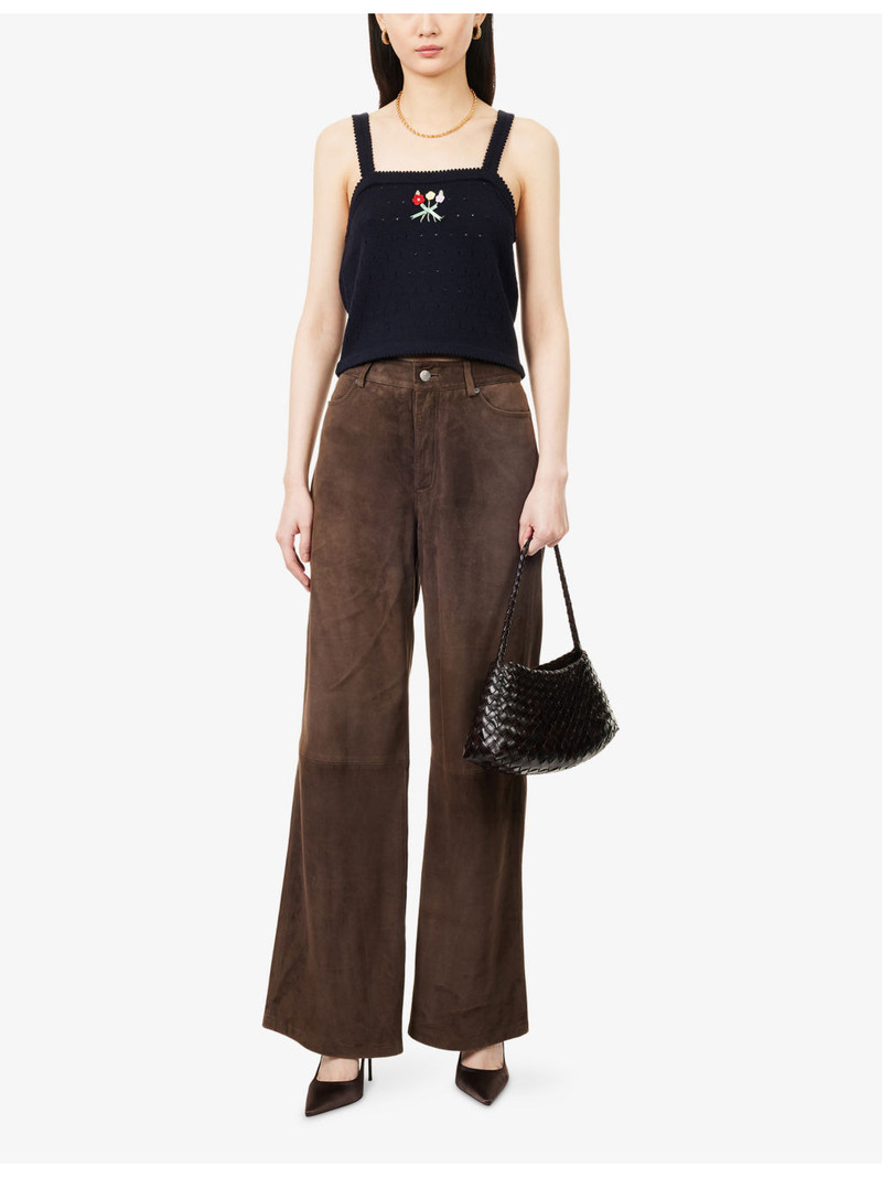 RIXO Perla Shoulder-Straps Wool Top outlook