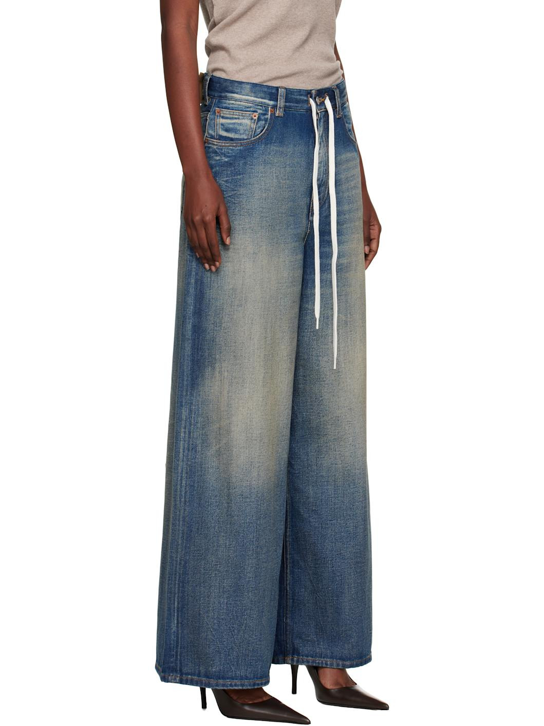 Blue Wide-Leg Jeans - 2