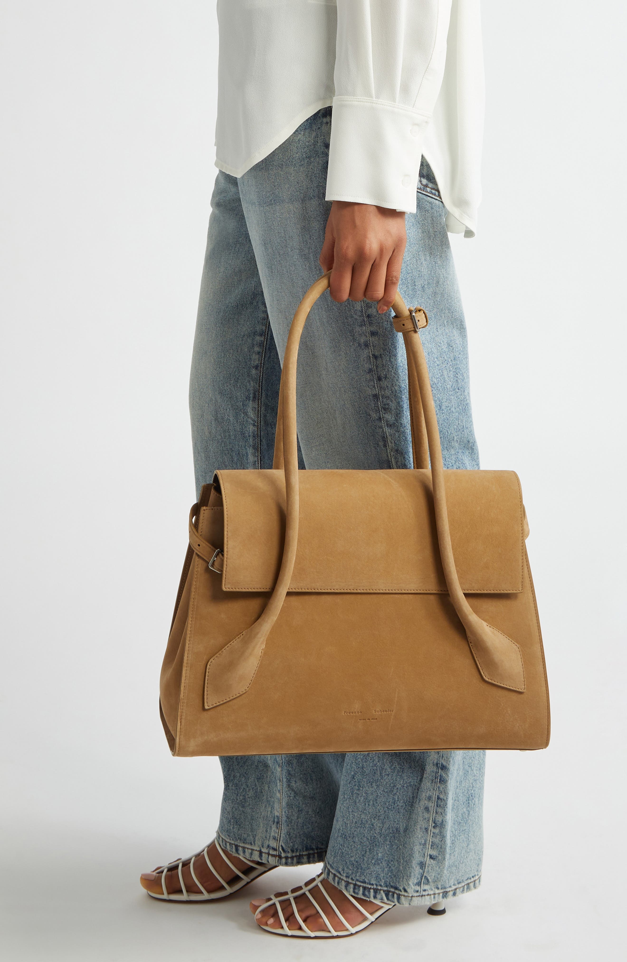 Proenza Schouler Tate Nubuck Leather Satchel in Tobacco at Nordstrom - 2