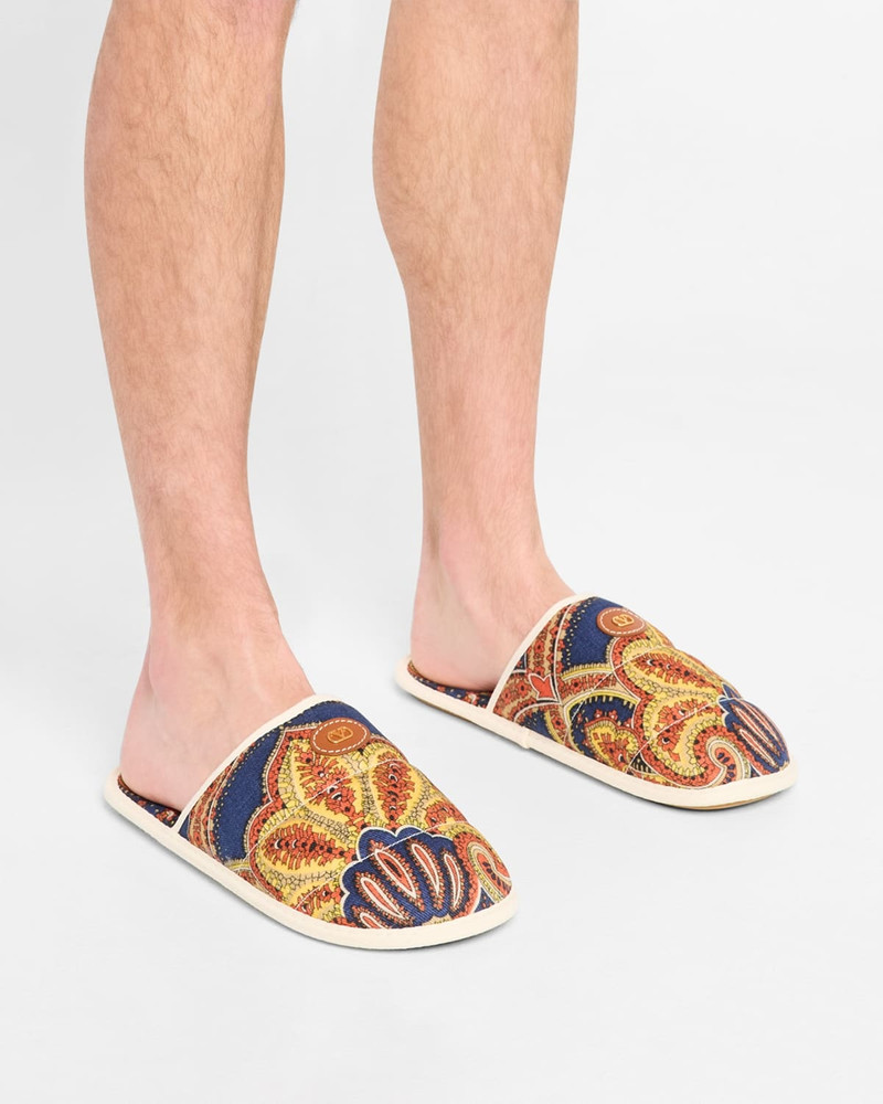 Valentino Men's Chambre Voyage Imaginaire Denim Slides outlook