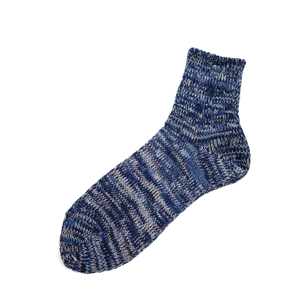 5 Color Mix Quarter Sock Navy - 1