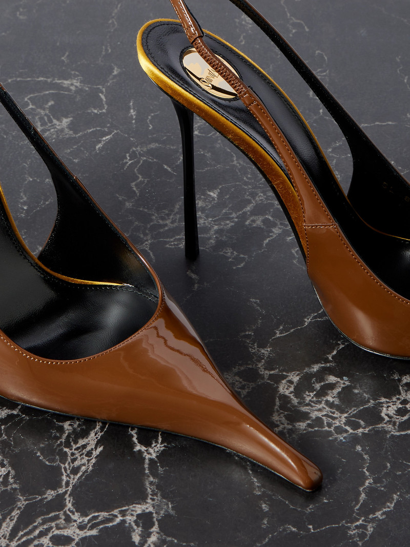Amalia Patent-leather Slingback Pumps 4