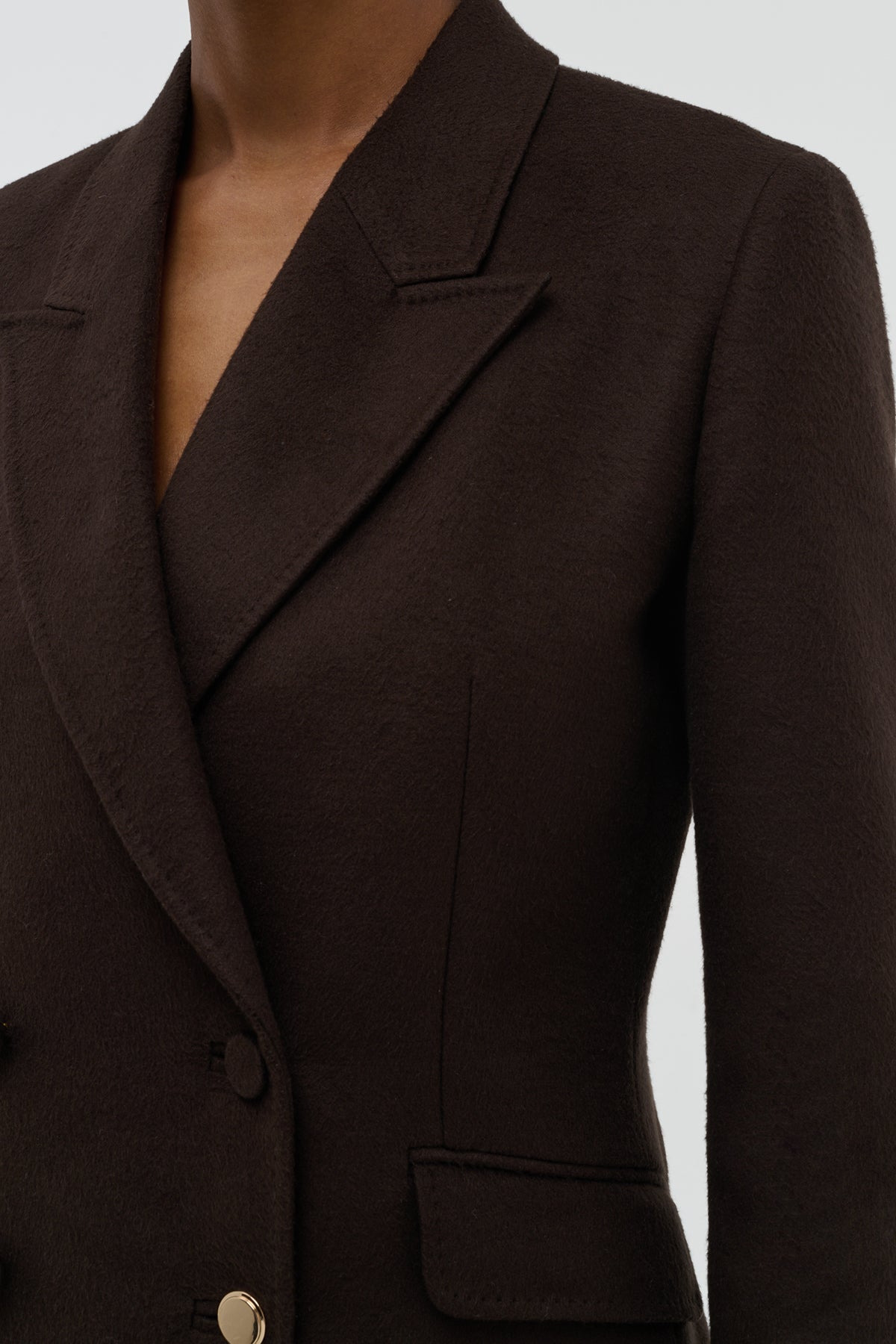 Stephanie Blazer in Chocolate Winter Silk - 6