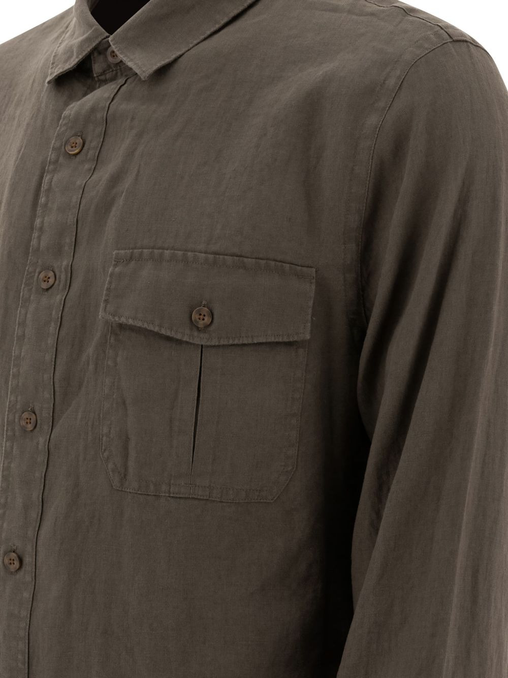 double-pocket linen shirt - 3