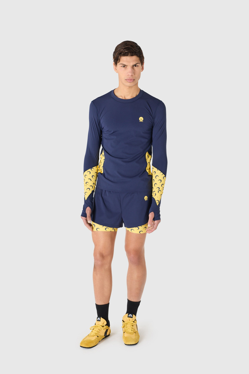 Marine Serre Athleisure shorts with moon inserts outlook