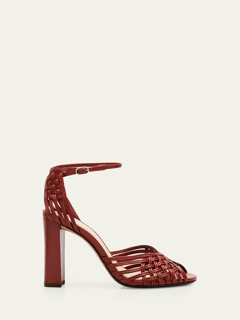 90mm Lilian Woven Leather Sandals 1