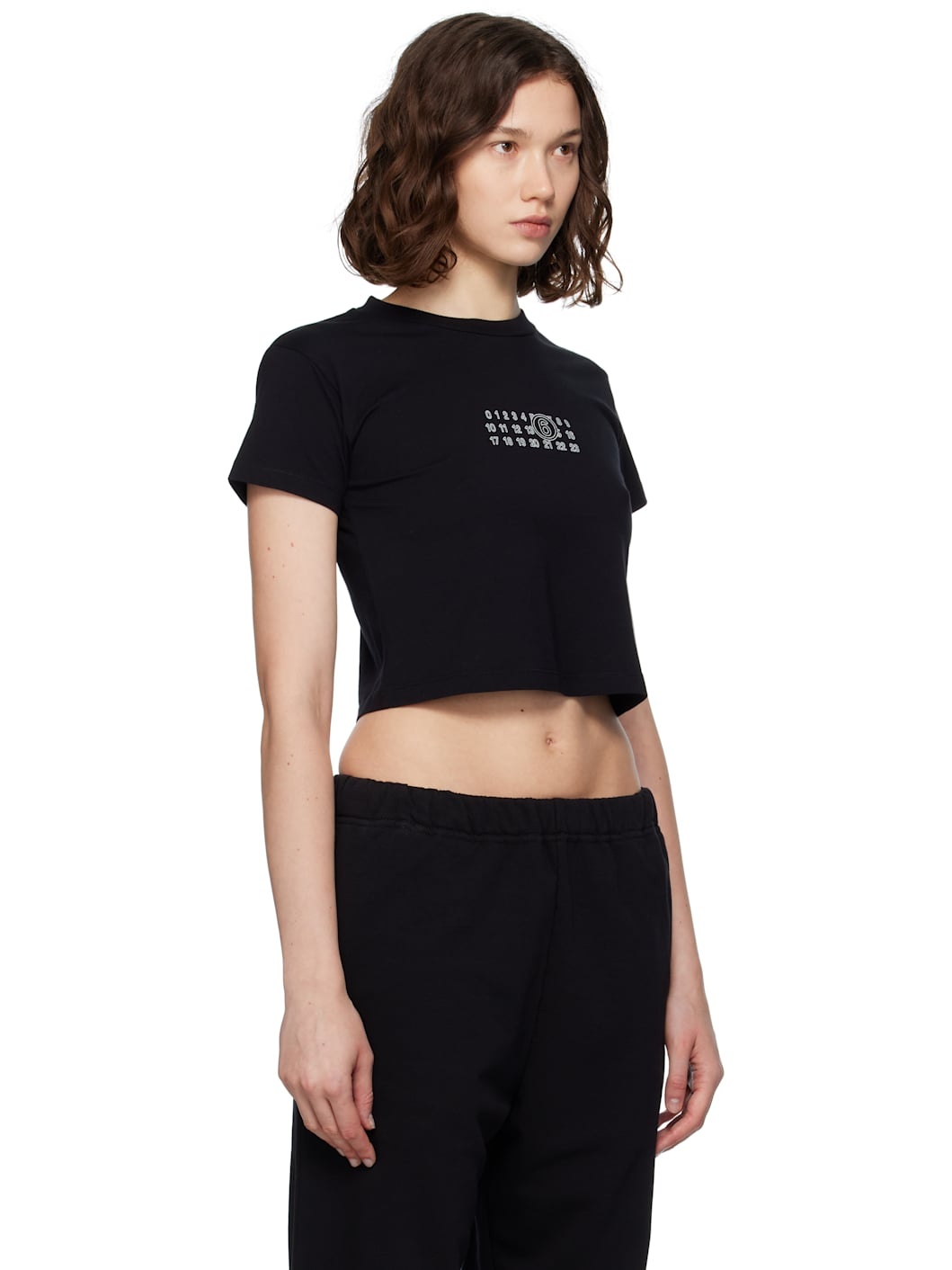 Black Cropped T-shirt - 2