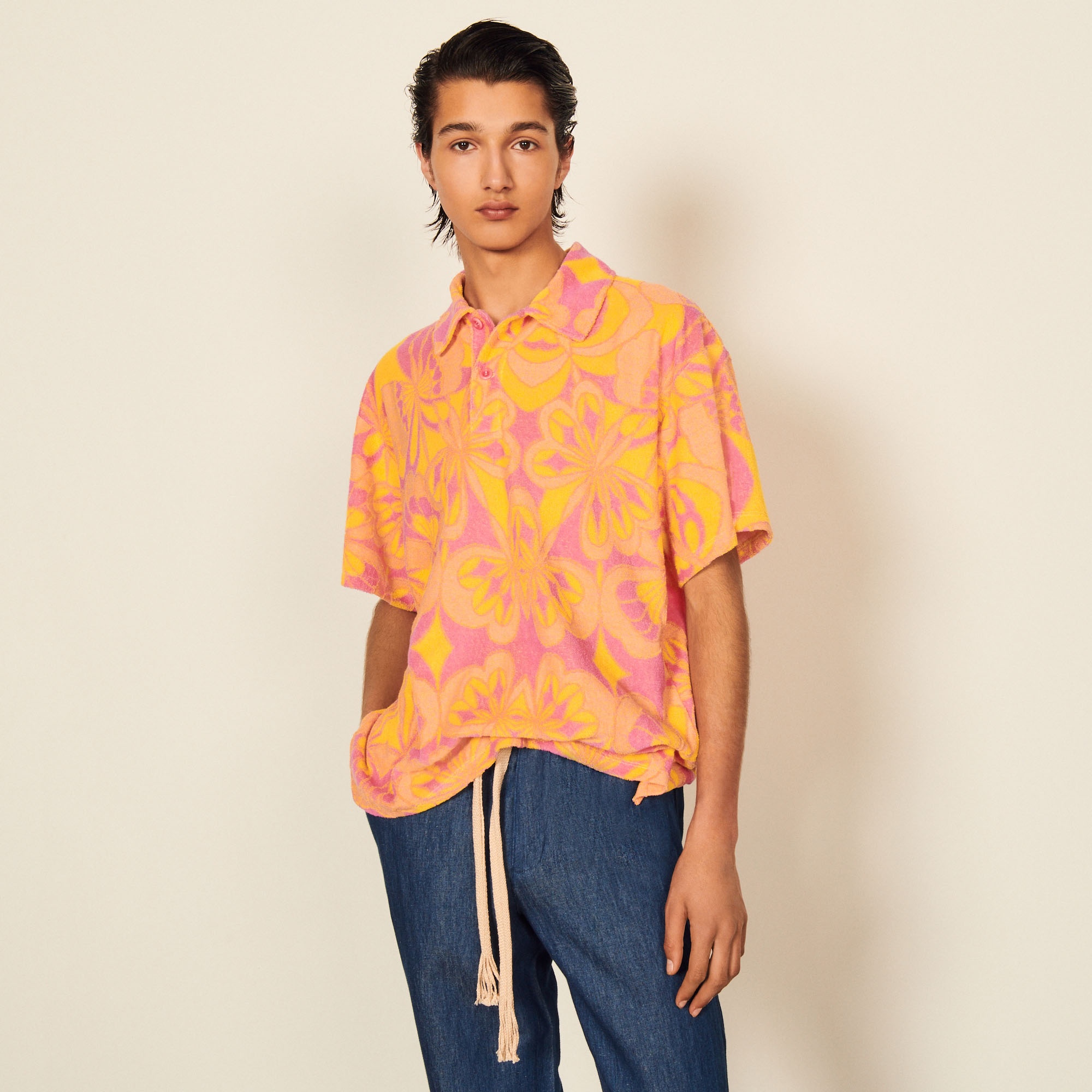 Oversized patterned polo shirt - 2