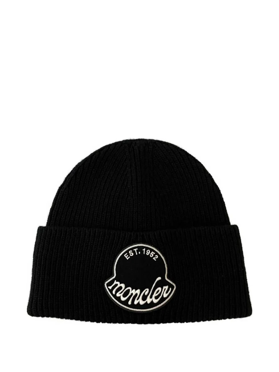 Moncler Logo Knitted Beanie - 1