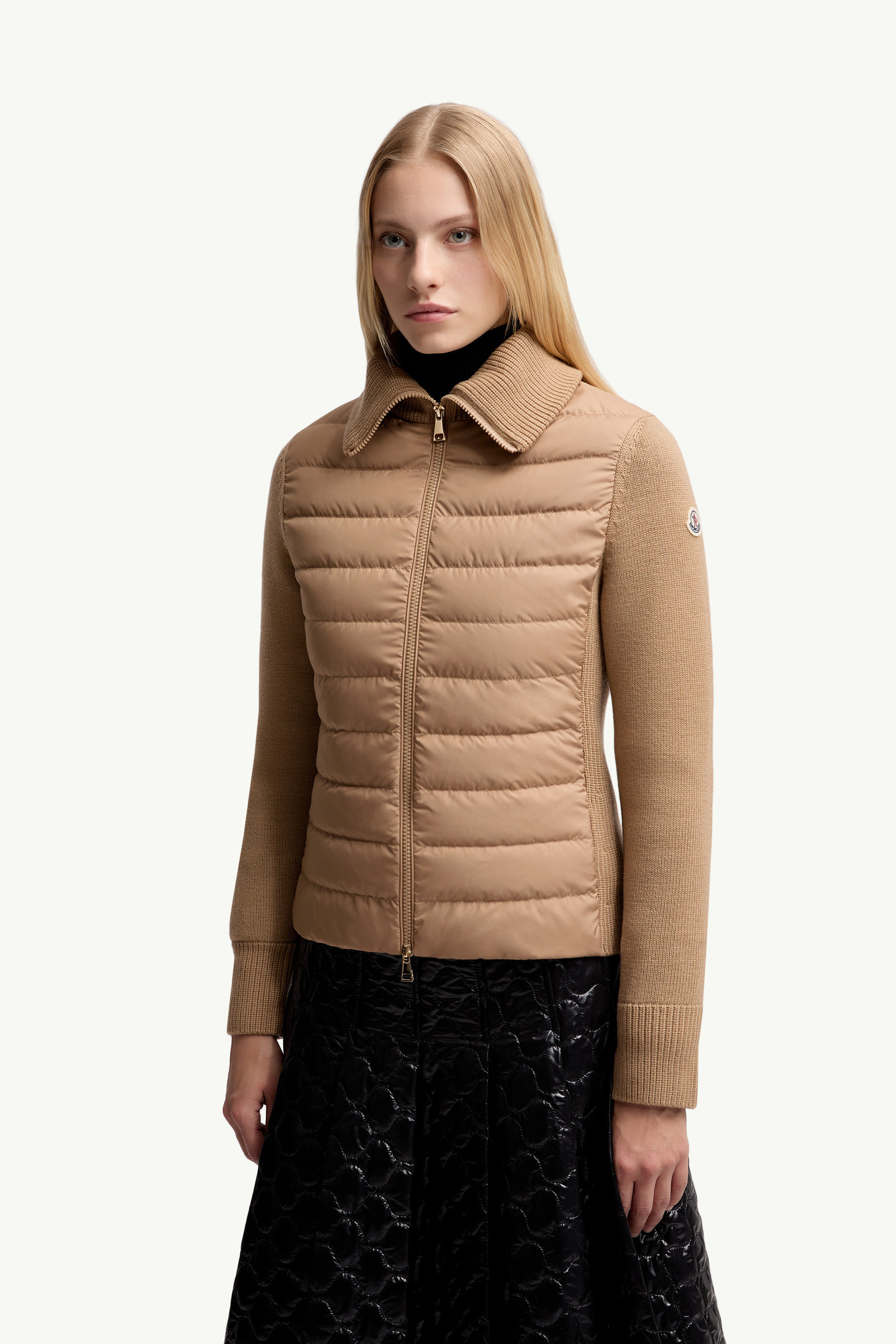 Padded Wool Zip-Up Cardigan - 3