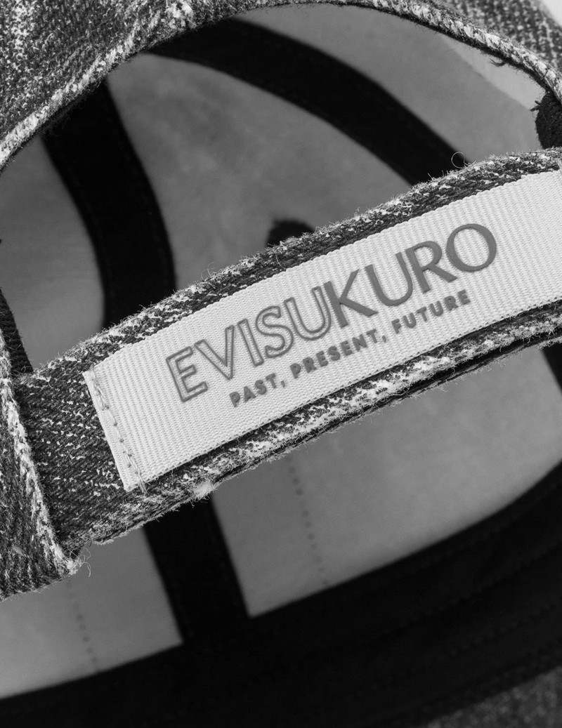 EVISUKURO Label Washed Cap 10