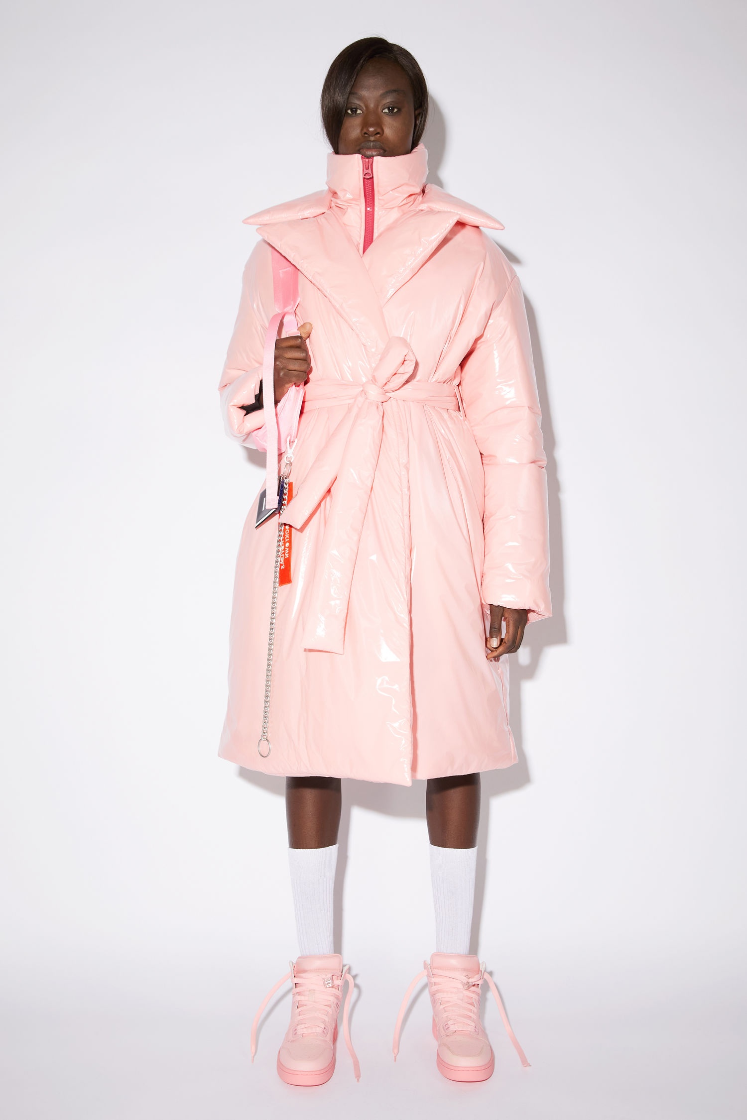 Padded face coat - Blush pink - 2