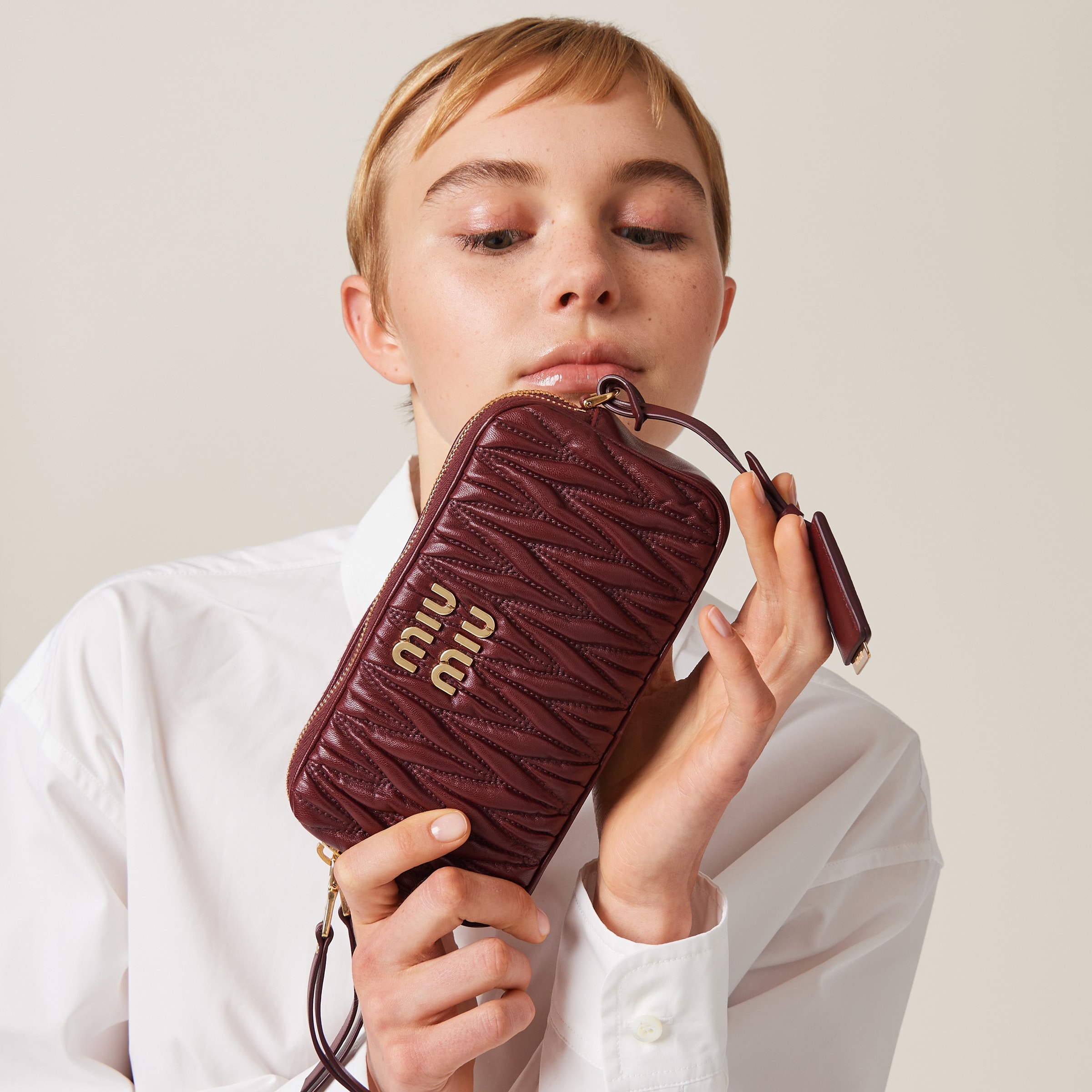 Matelassé nappa leather mini-bag - 8
