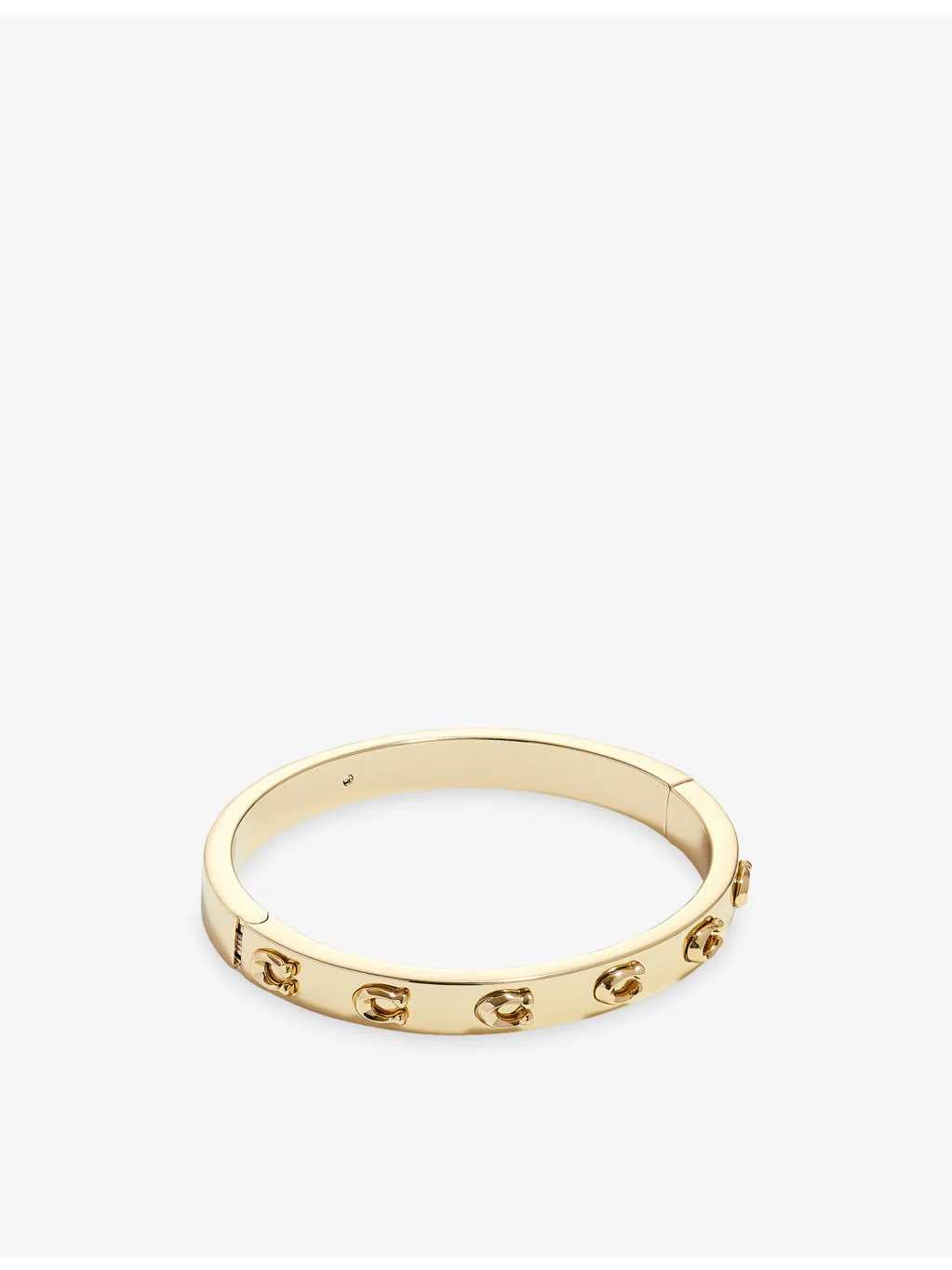 Signature C Logo Hinged Gold-Plated Brass Bracelet - 1