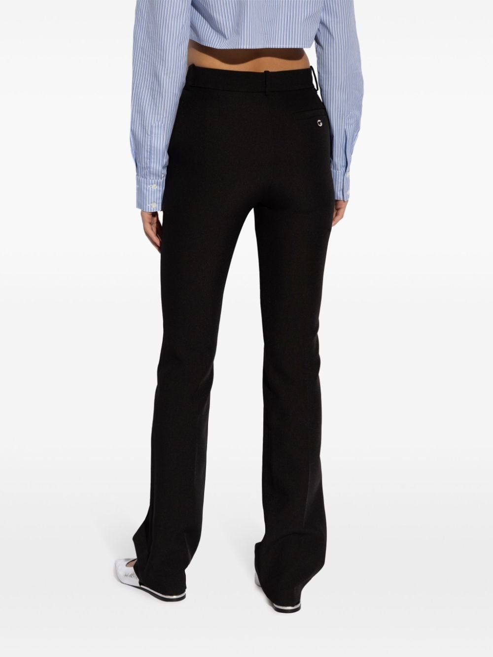 high-waisted straight-leg trousers - 4