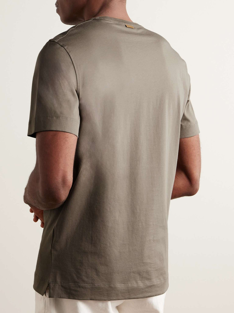 Slim-Fit Logo-Embroidered Cotton-Jersey T-Shirt 4