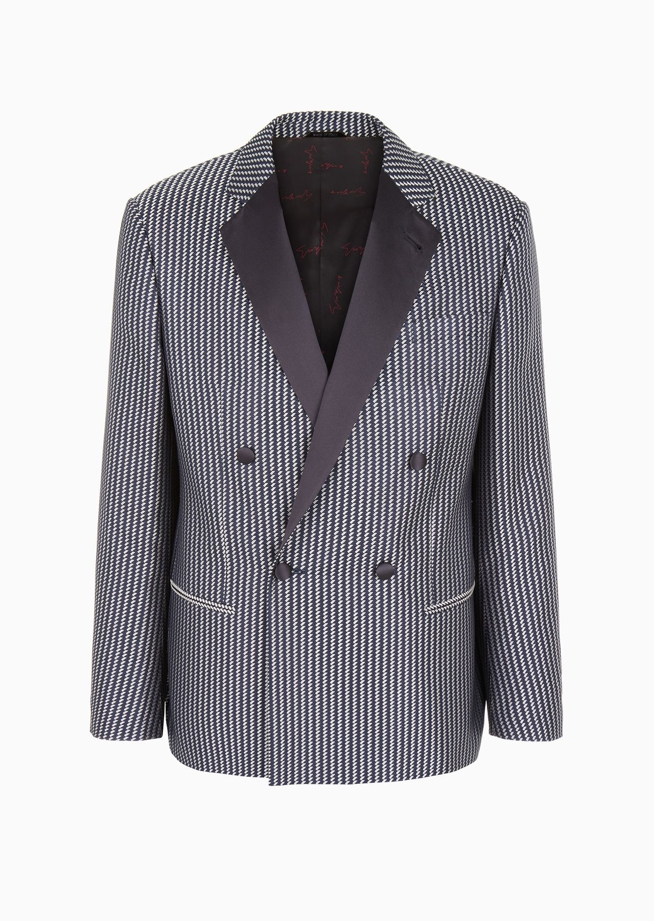 Giorgio’s double-breasted silk jacquard jacket - 1