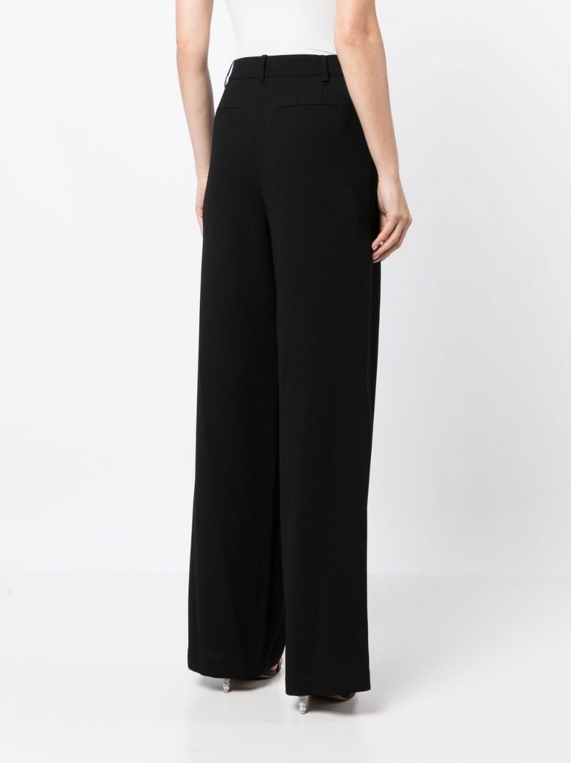 pleat-detail wide-leg pants - 4