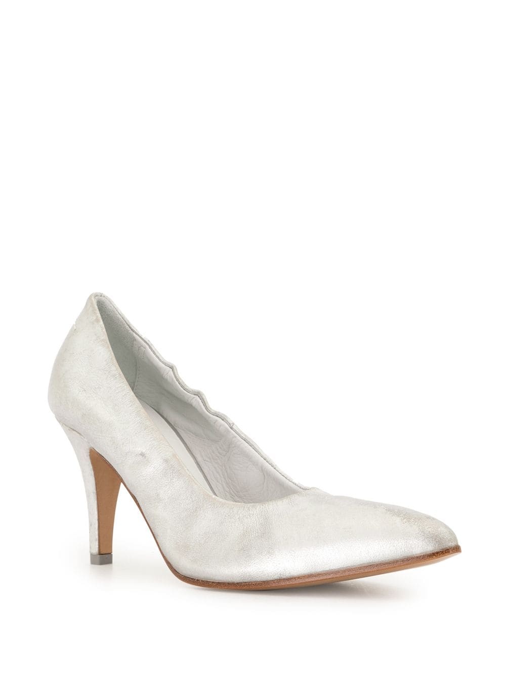 metallic low-heel pumps - 2