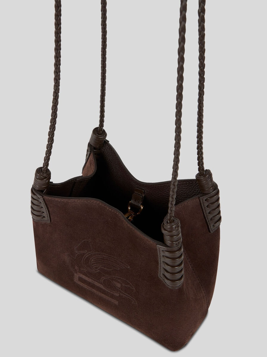 MINI LIBRA TOTE BAG IN SUEDE - 4