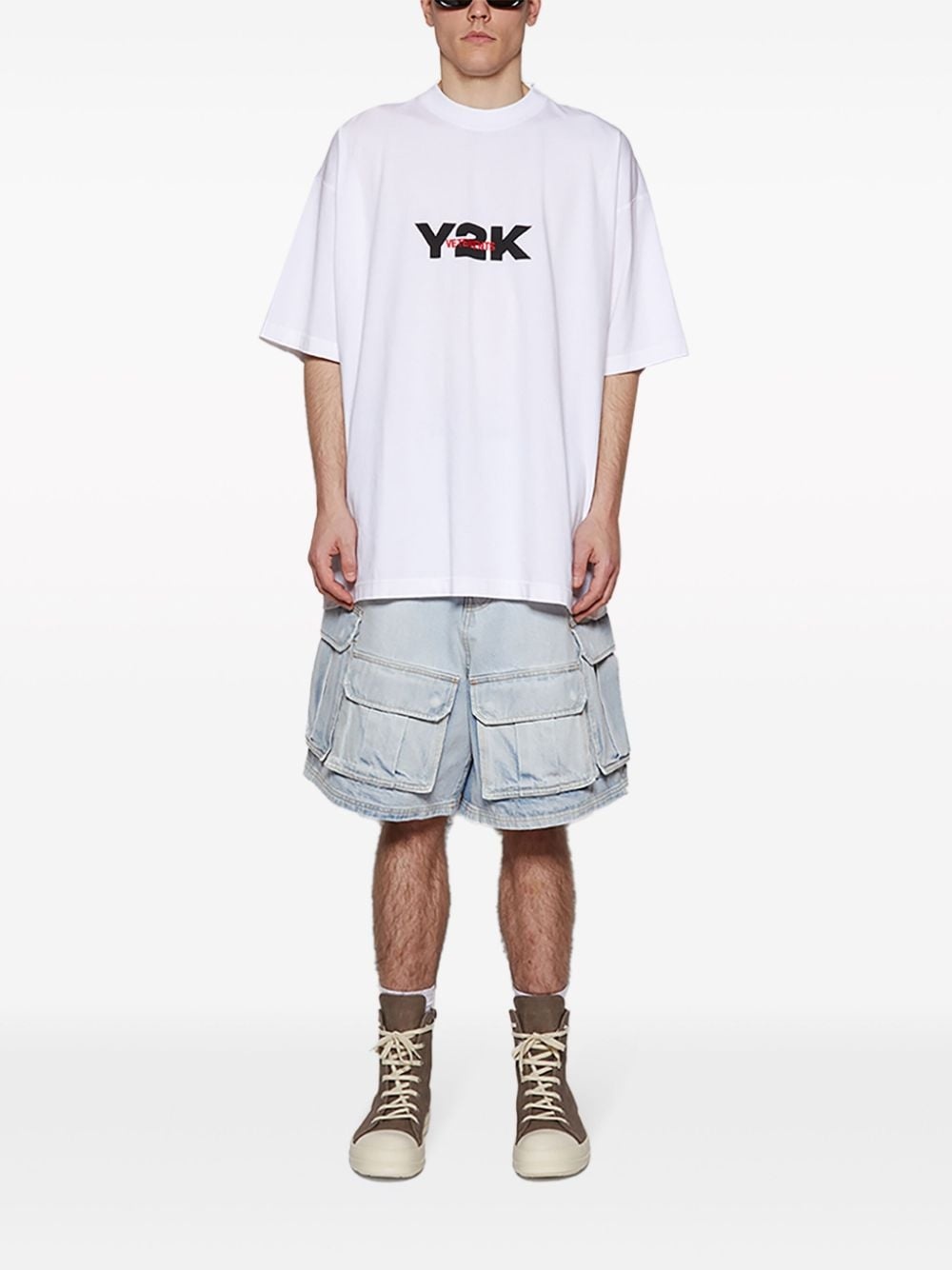 Y2K-print cotton T-shirt - 2