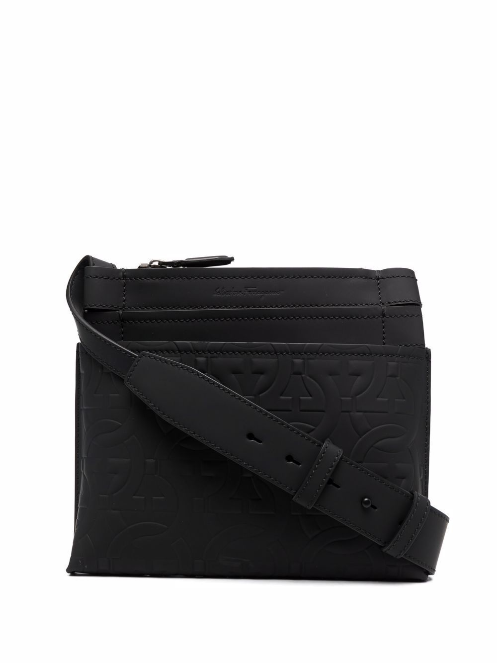 debossed-monogram messenger bag - 1