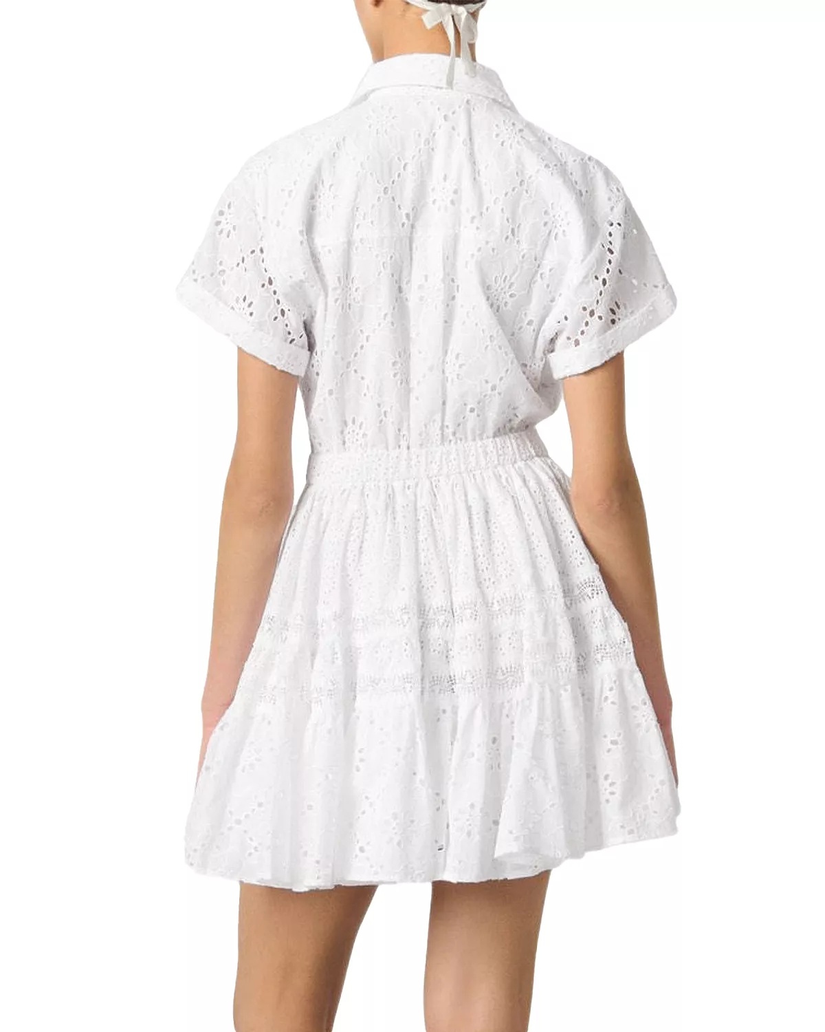 Embroidered Babydoll Dress - 3