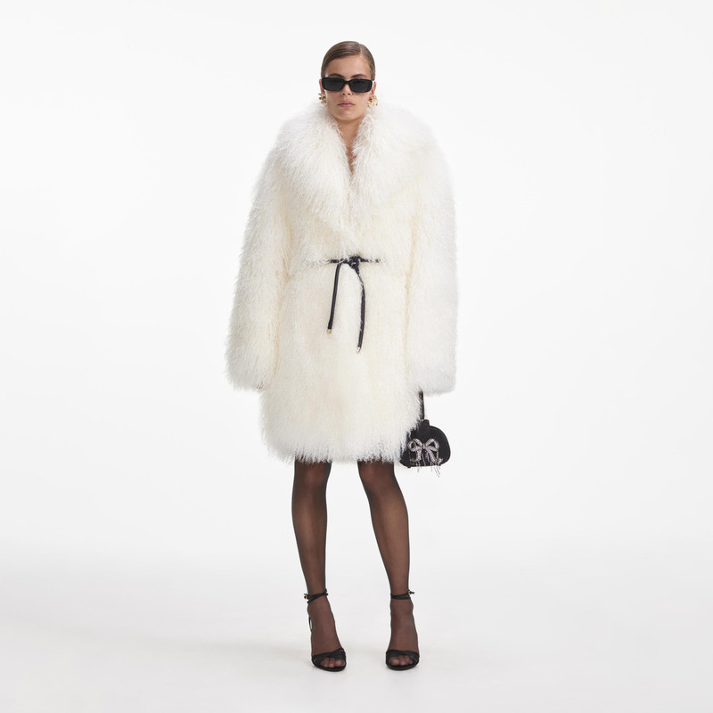Cream Shearling Coat 2