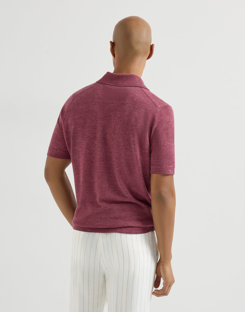Linen and cotton knit polo 3