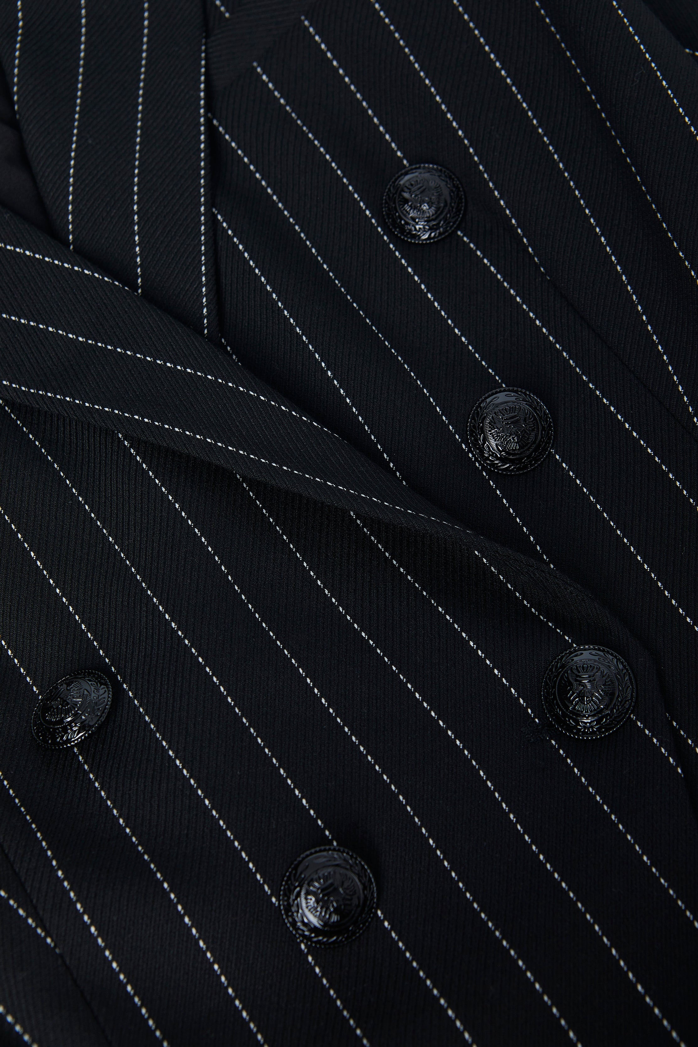 Kendi Pinstriped Long Blazer - 3
