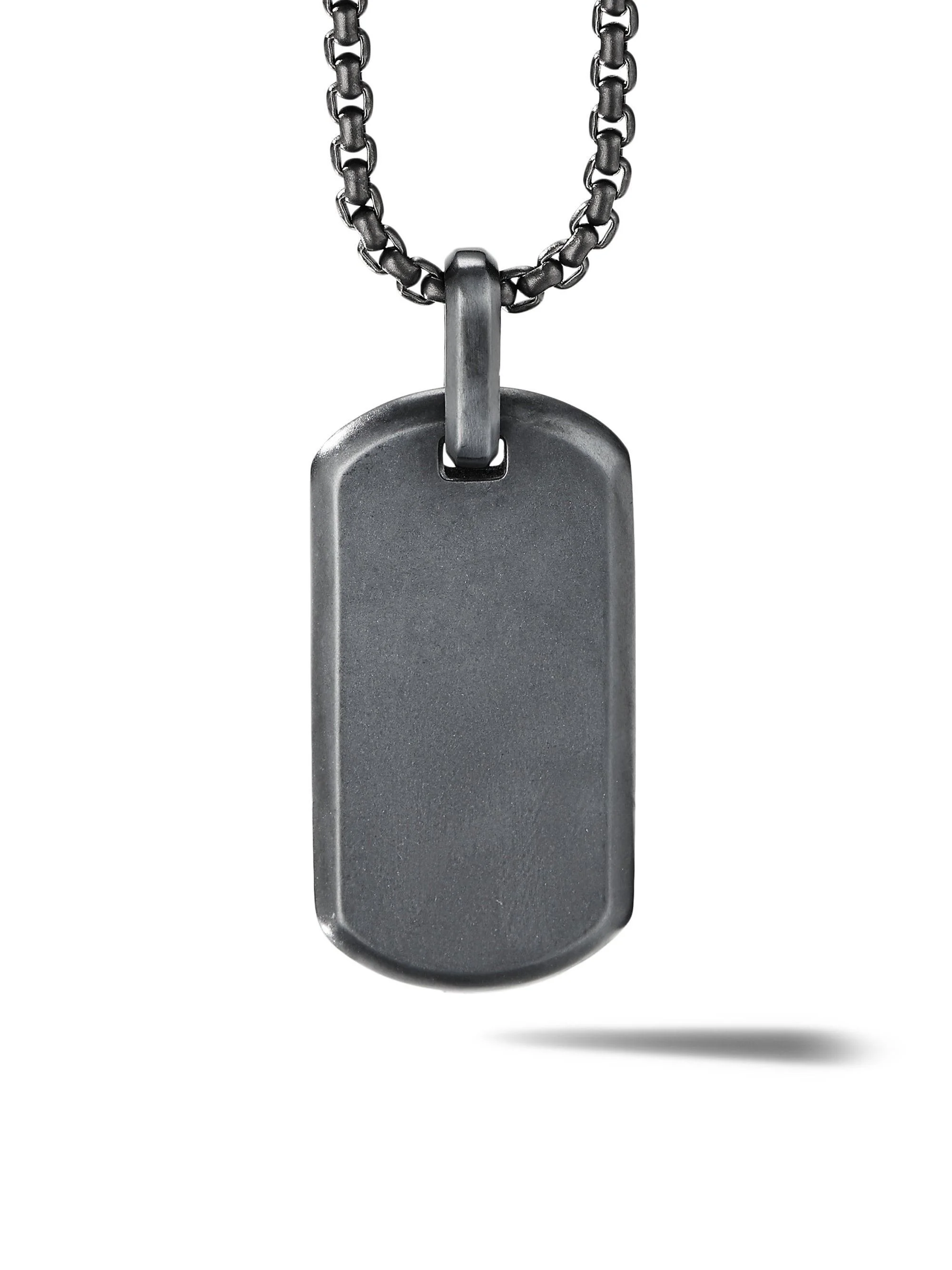 Men's Chevron Tag in Black Titanium - Black - 1