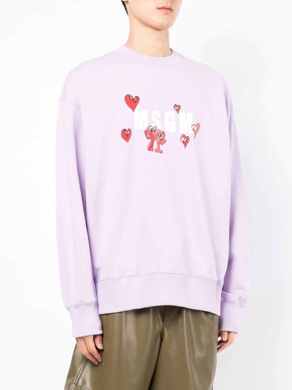 logo-print cotton sweatshirt - 3