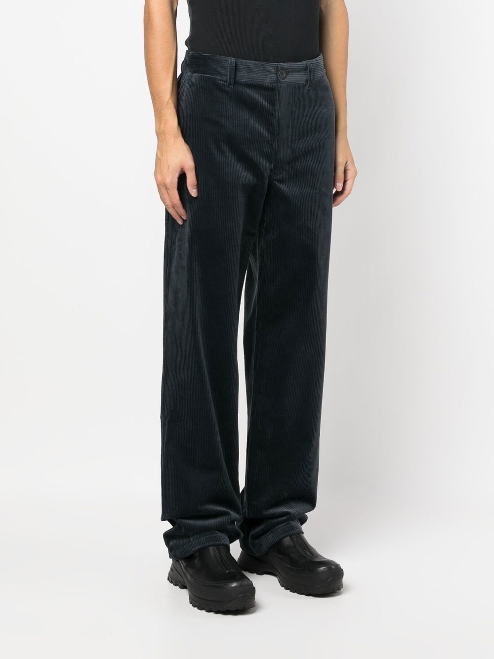 corduroy straight-leg cut trousers - 3