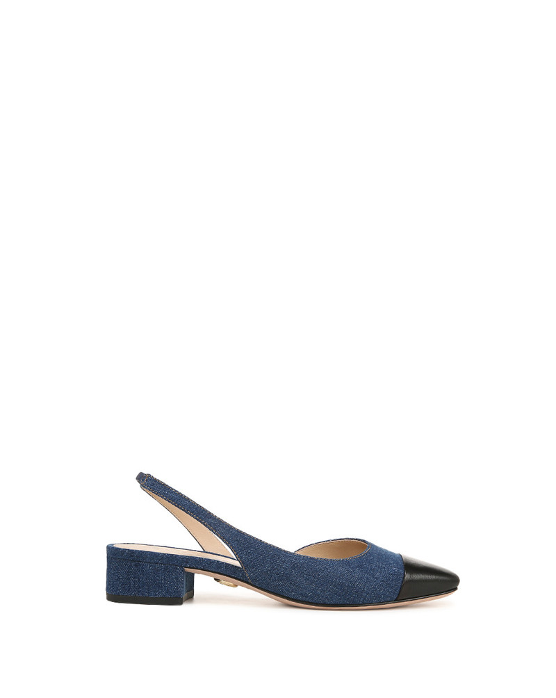 CECILE DENIM CAP-TOE SLINGBACK 5