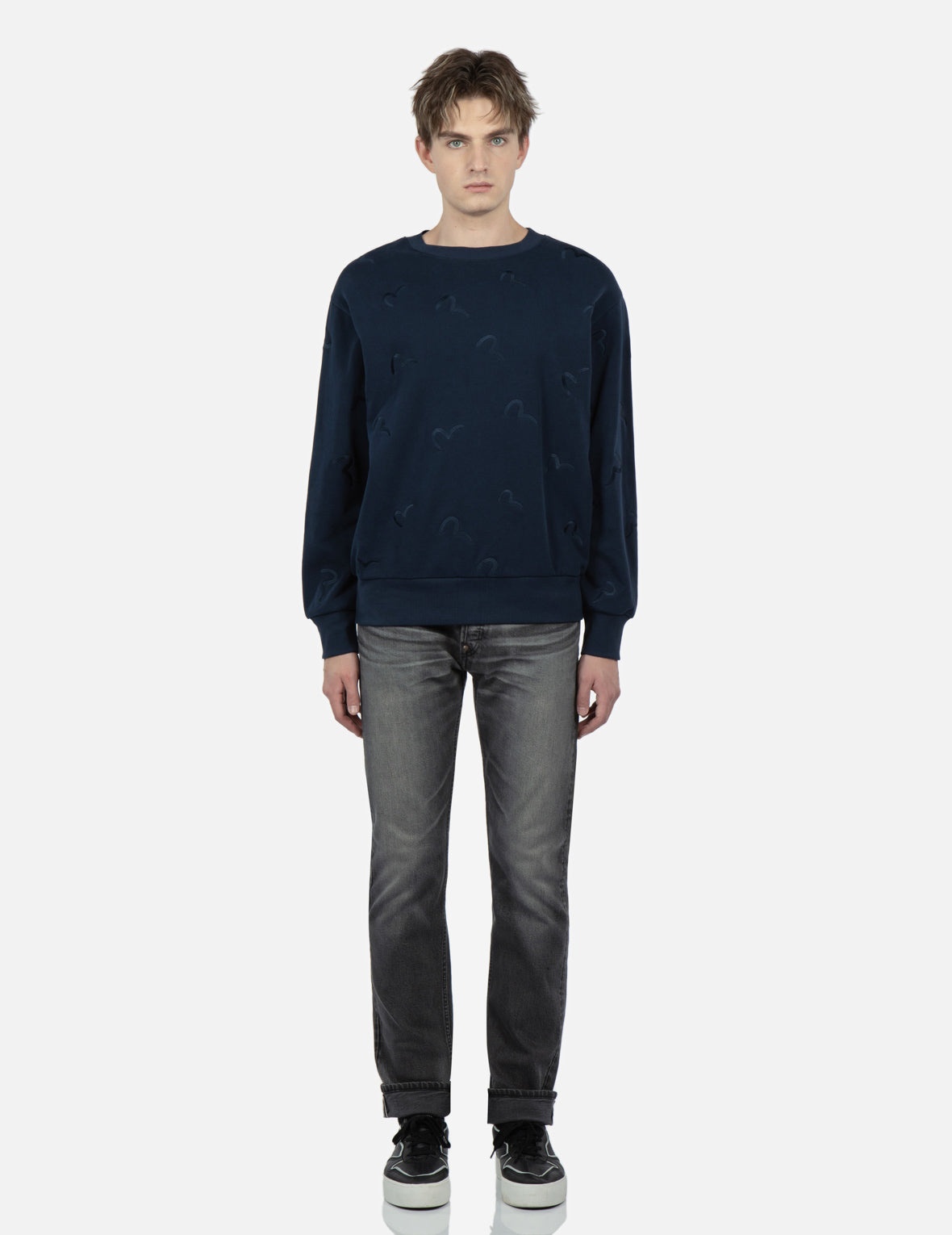 Seagull Pocket Print Slim Fit Jeans #2010 - 6
