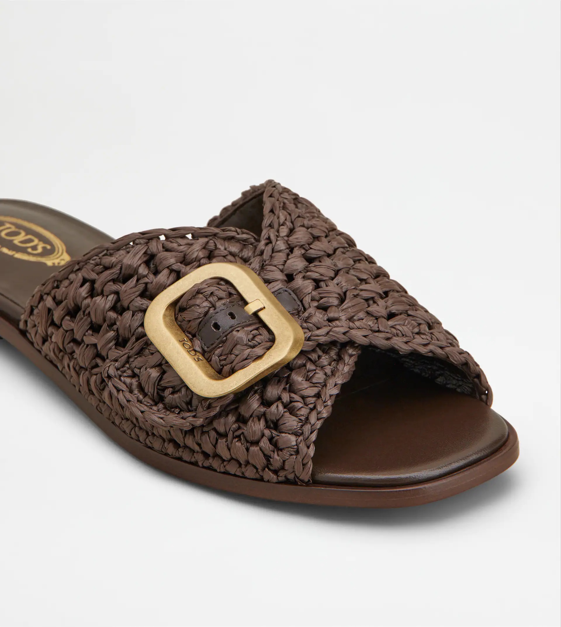 SANDALS IN RAFFIA - BROWN - 4