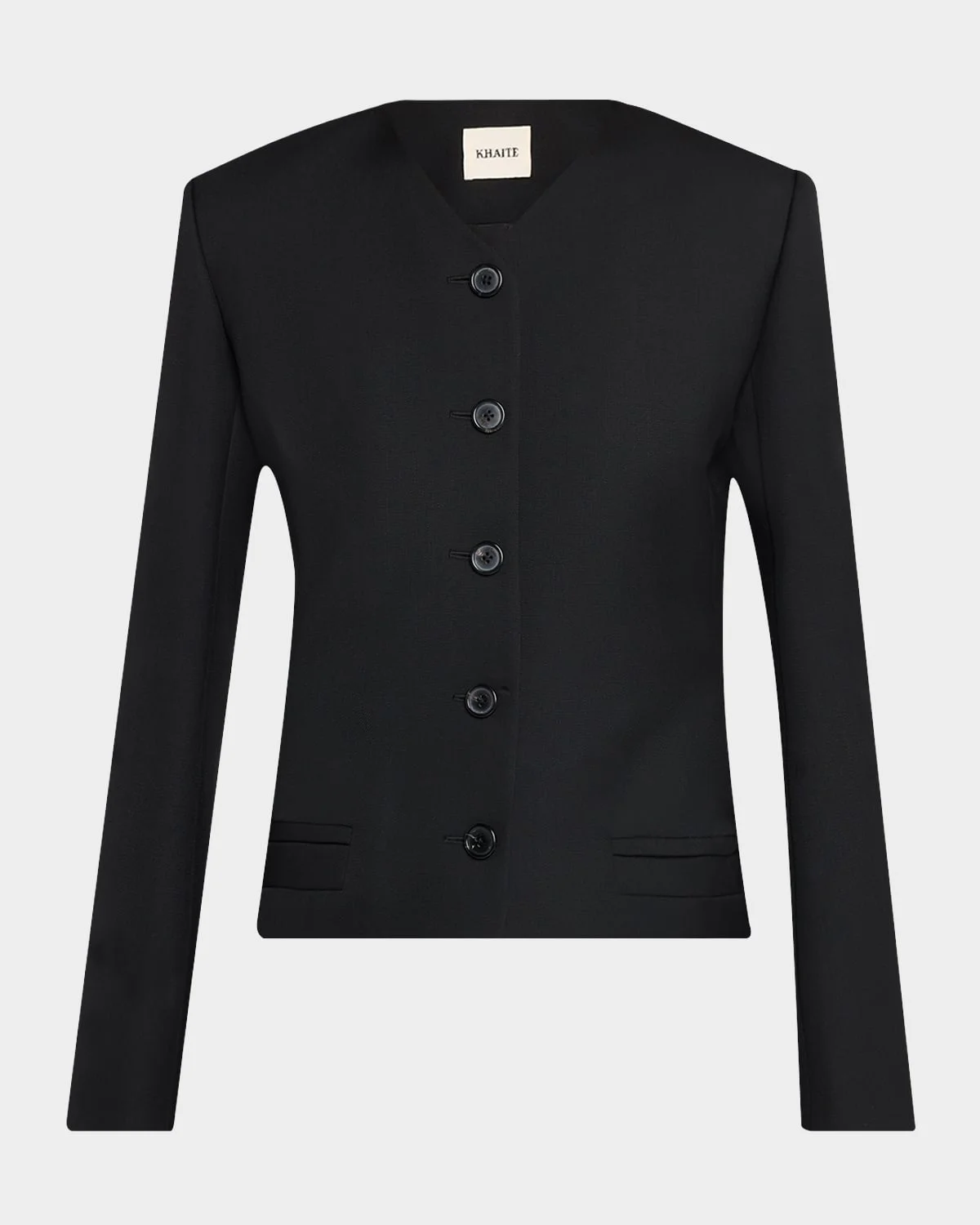 Nara Collarless Single-Breasted Jacket - 1