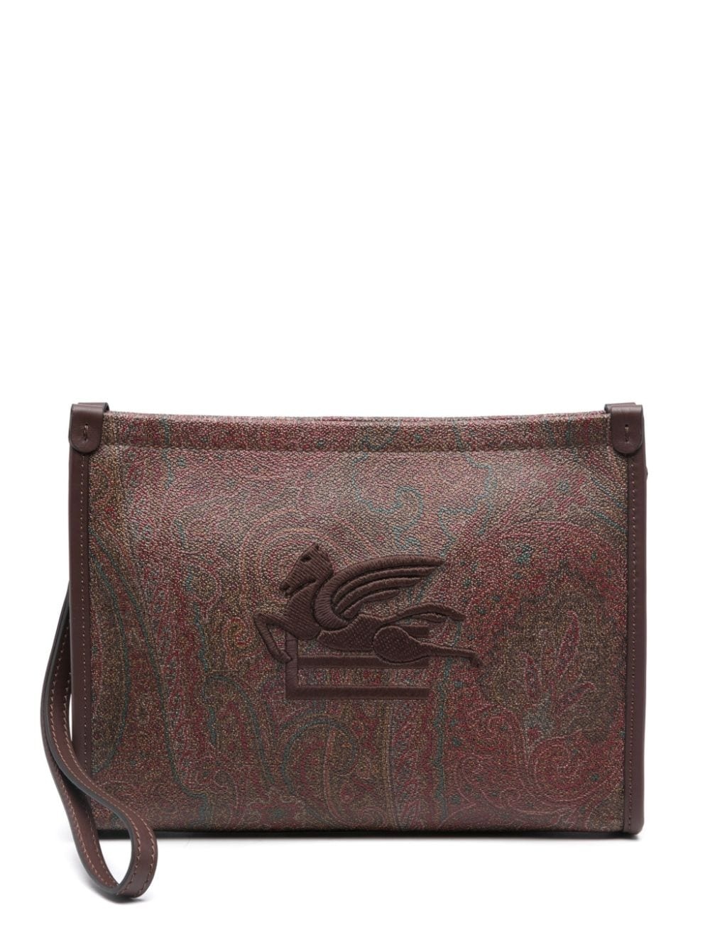 paisley-print clutch bag - 1