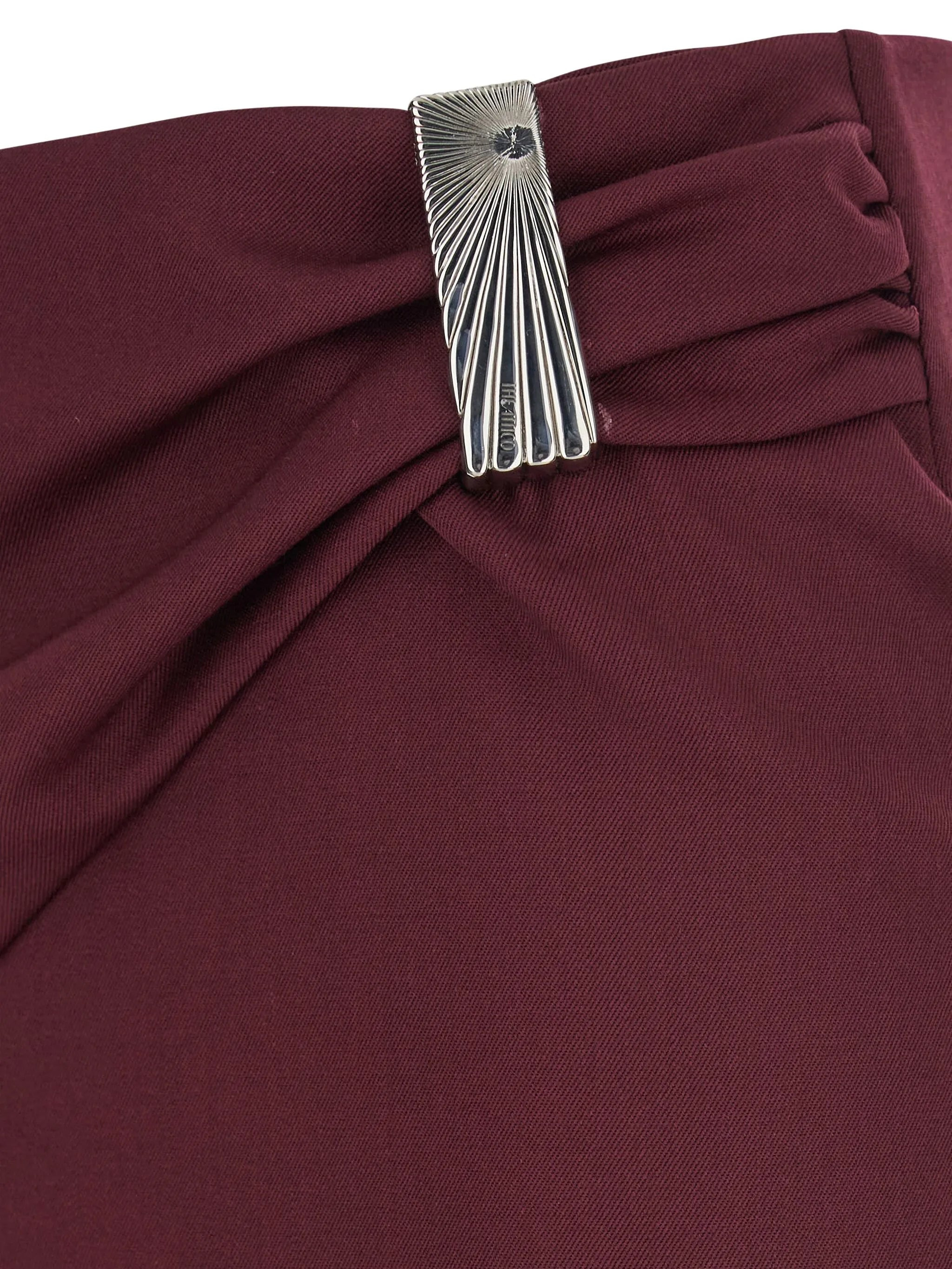 The Attico Draped-front Midi Skirt - 3