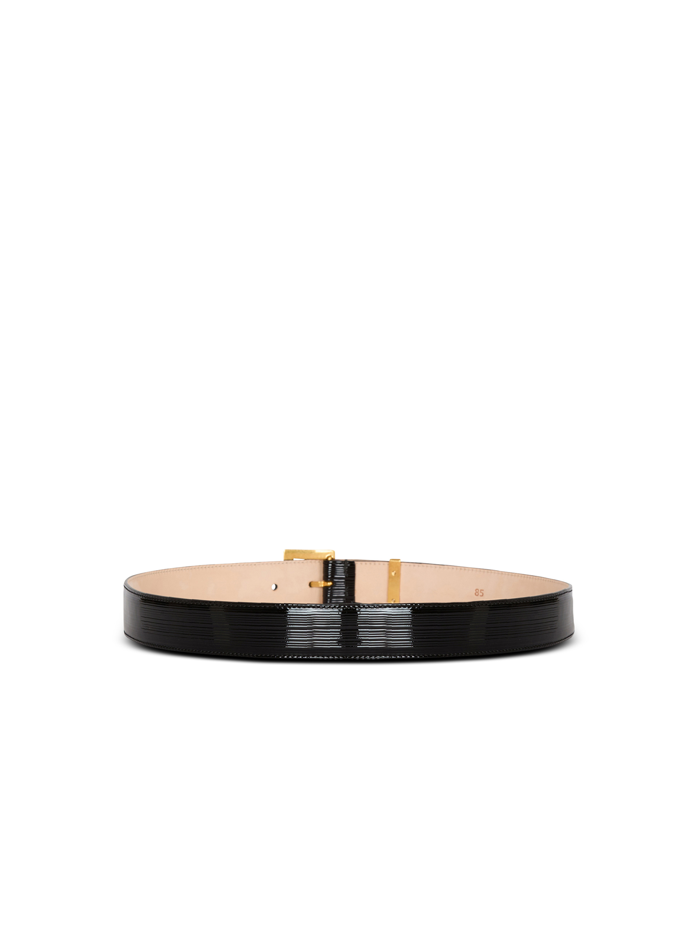 Perfume belt in striped patent leather - 3