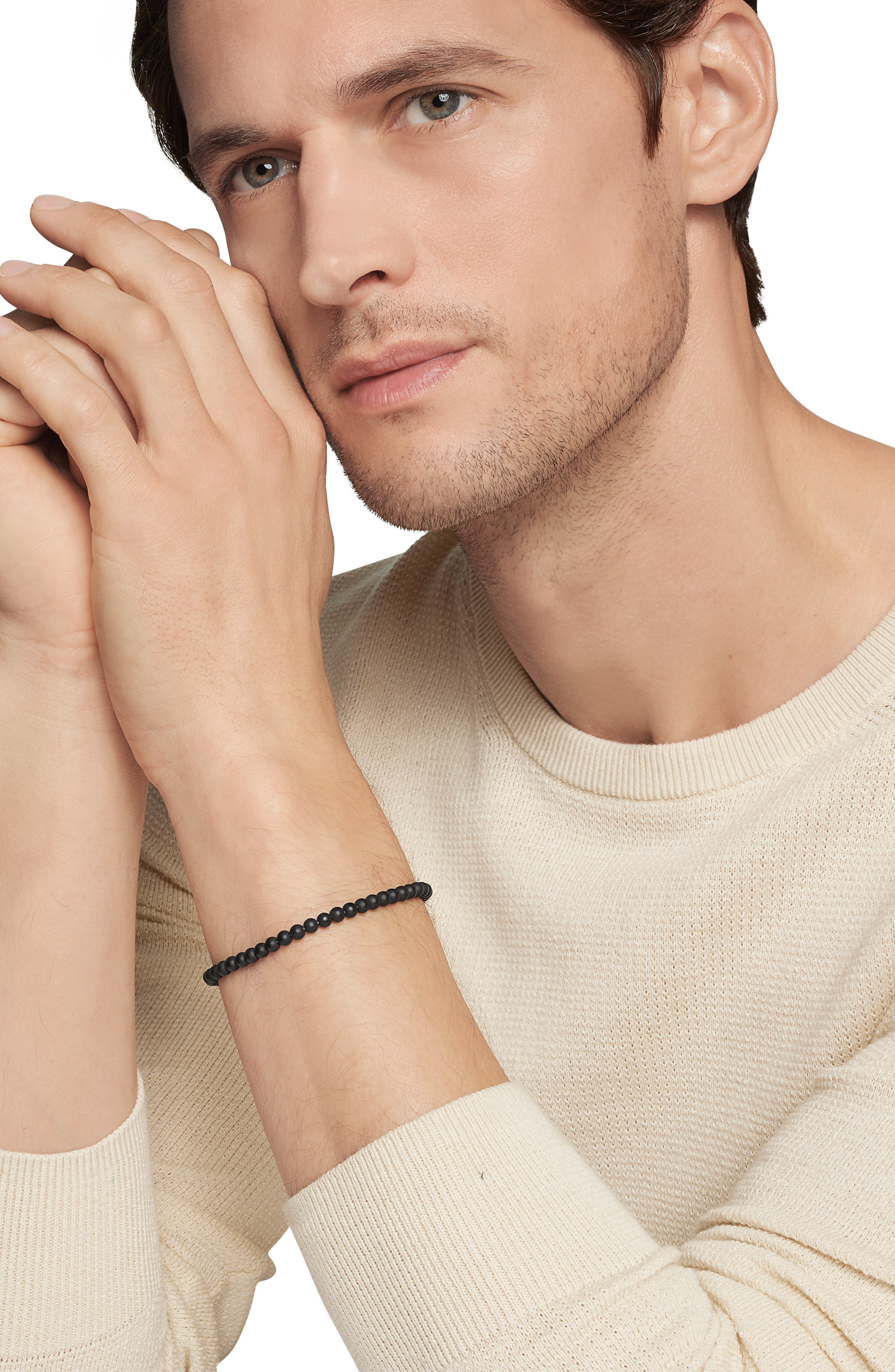 David Yurman Men's Spiritual Beads Bracelet in Black Onyx at Nordstrom - 3