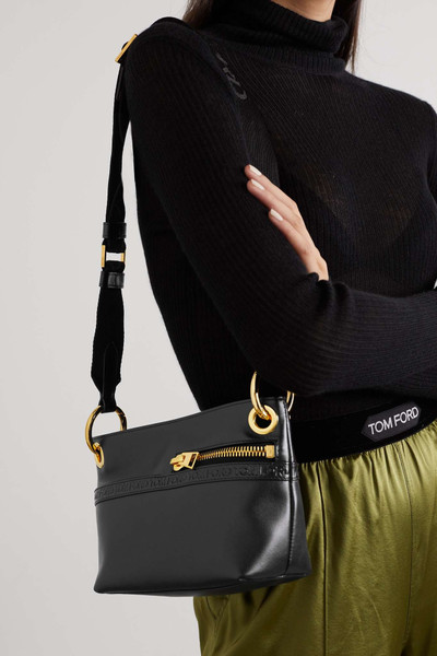 TOM FORD Small debossed leather shoulder bag outlook