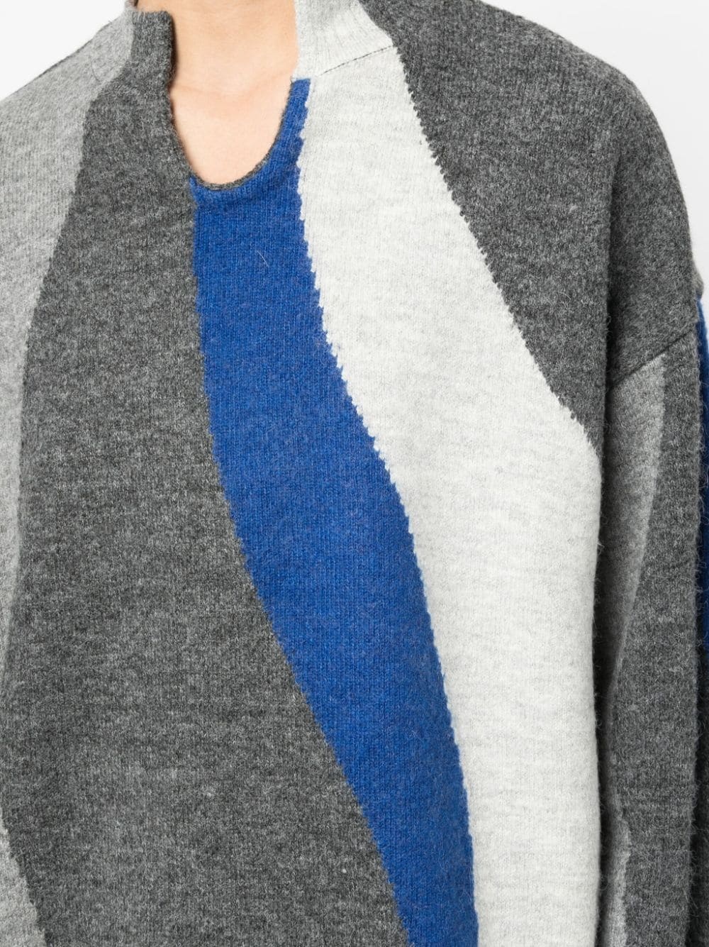 brushed-effect drop shoulder jumper - 5