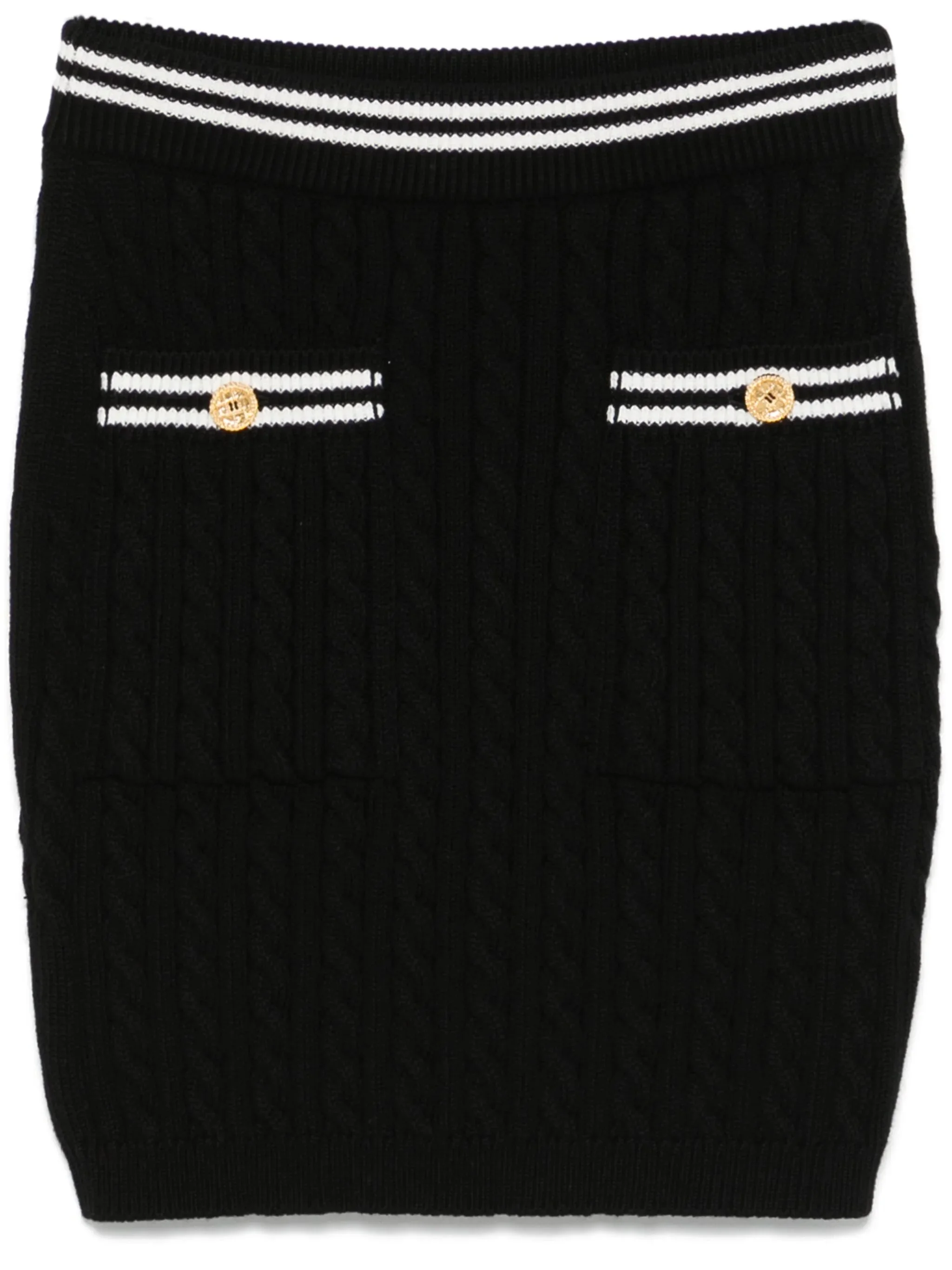 cable-knit mini skirt - 1