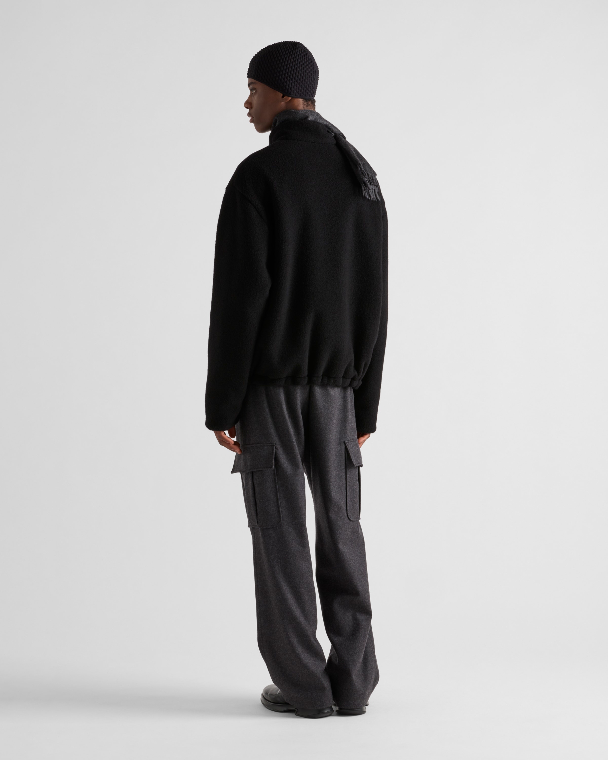 Reversible fleece and cashmere blend cardigan - 5