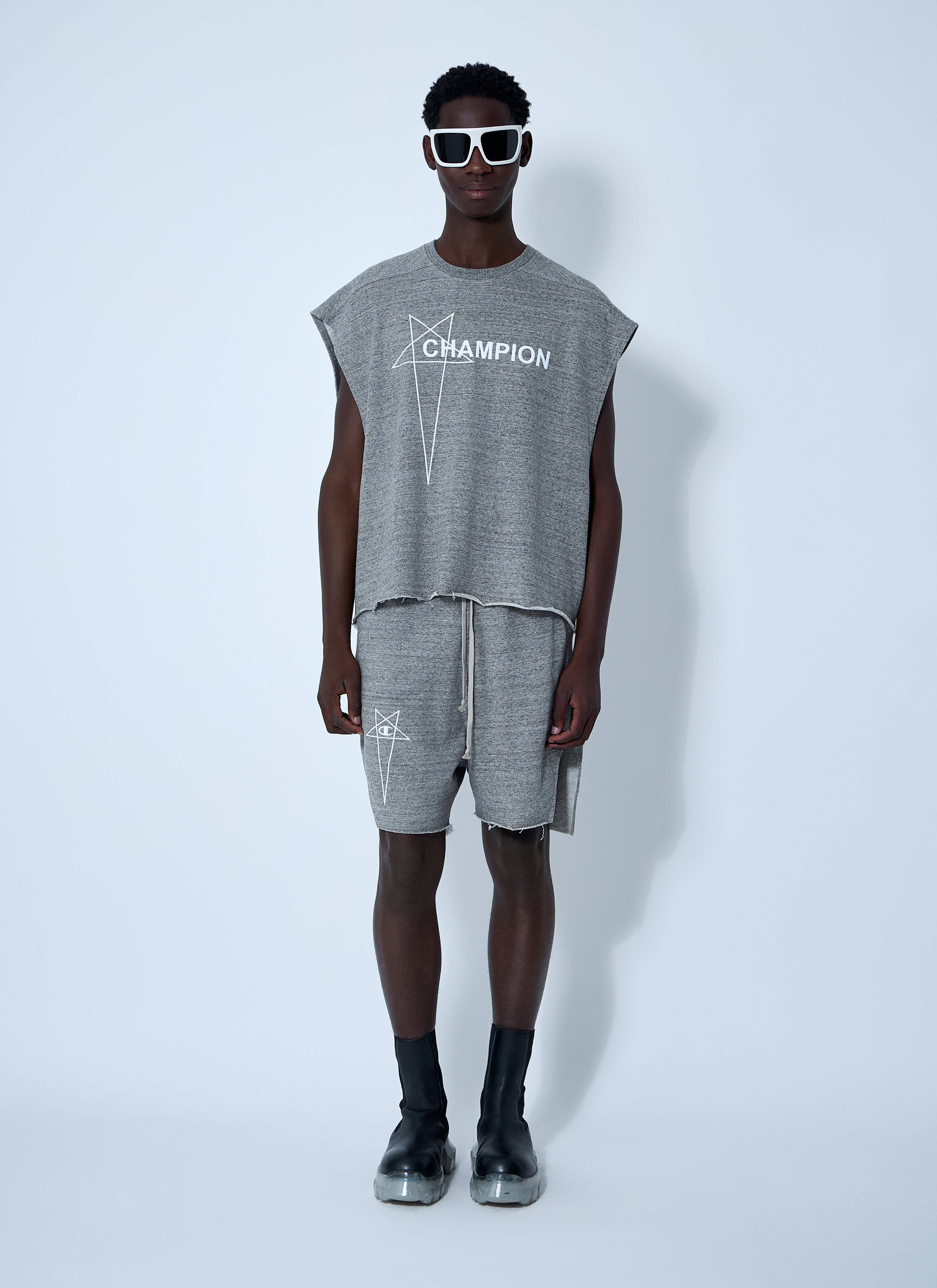 Rick Owens X Champion Men Beveled Pods Shorts - 2