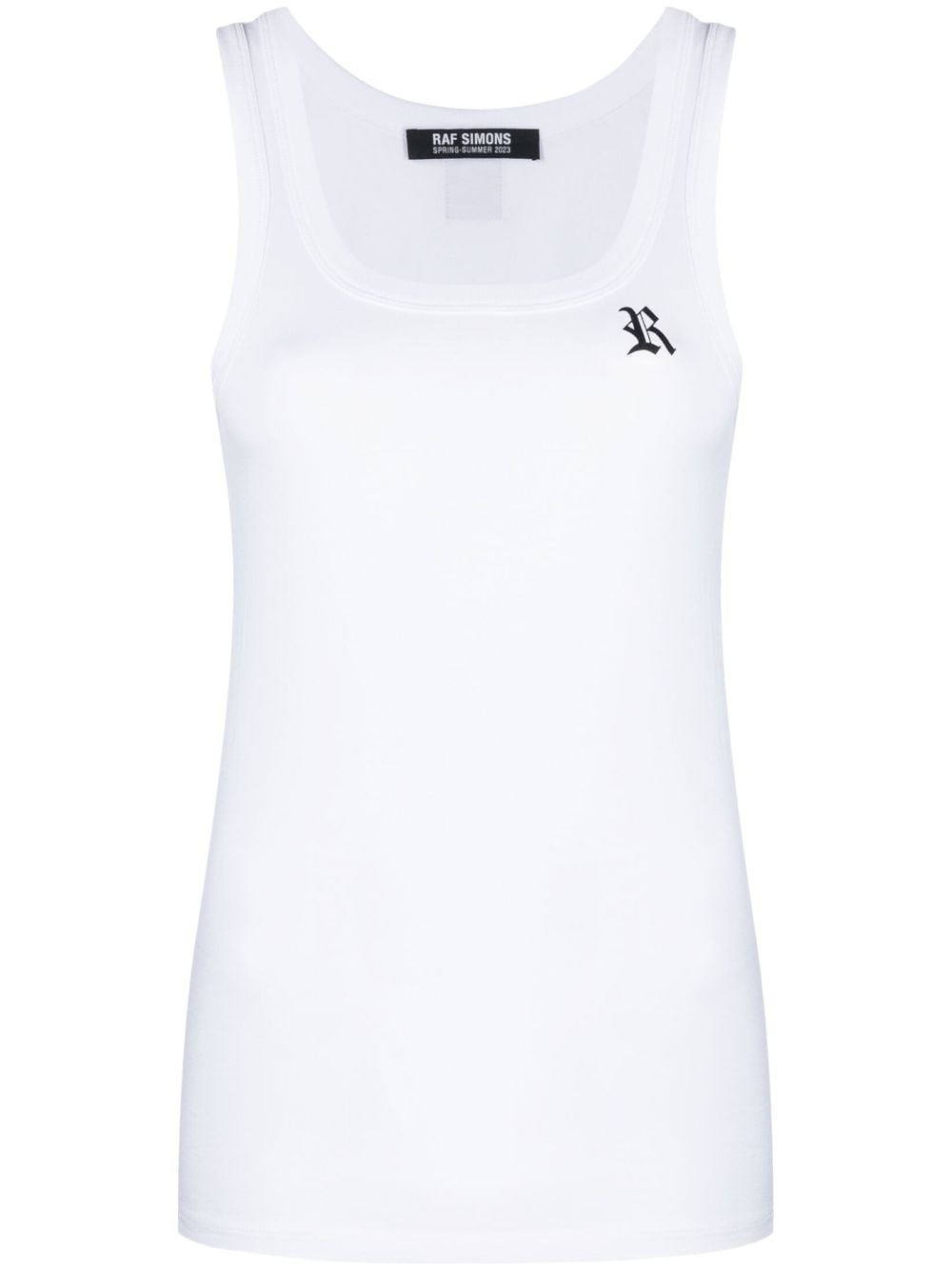 logo-print cotton tank top - 1