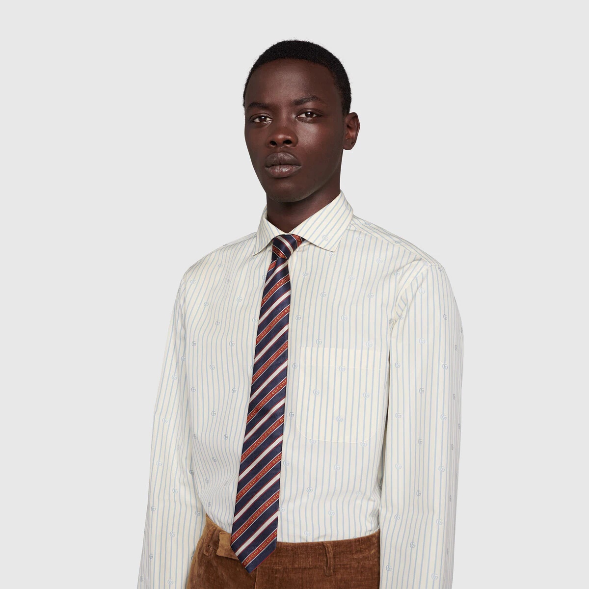 Gucci 100 stripe silk jacquard tie - 4