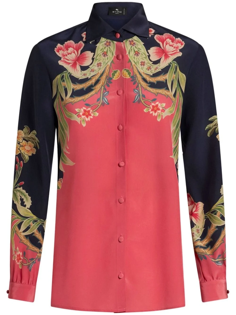 printed silk shirt - 1