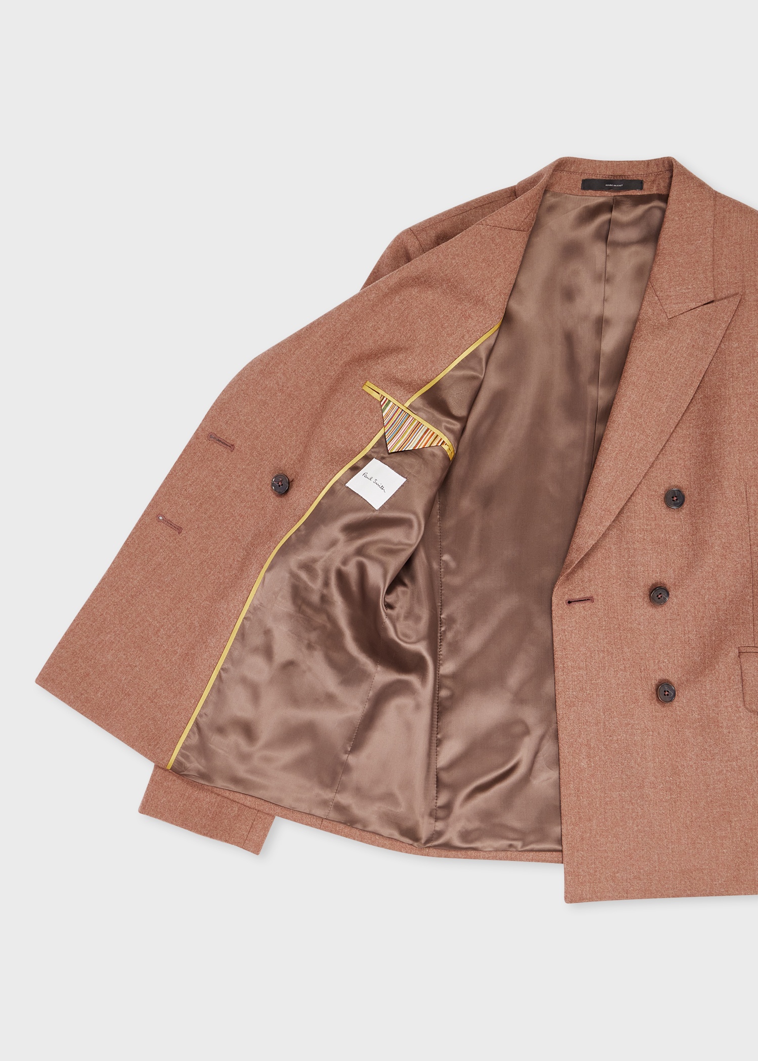 Women's Dusty Rose Wool-Cashmere Flannel Double Breasted Blazer - 4